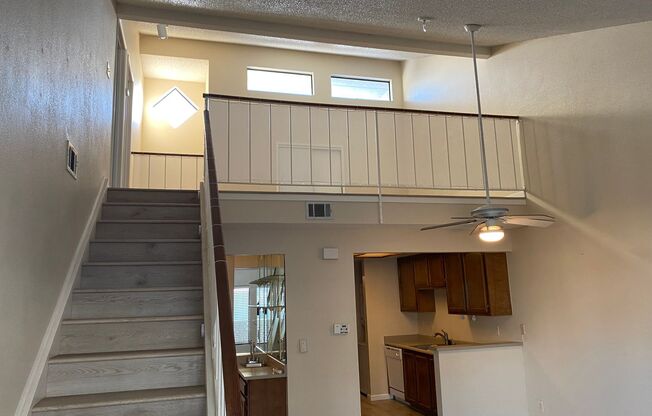 Well maintained Harbor Bay townhome. 2 beds/2 baths, one upstairs one downstairs. With loft..
