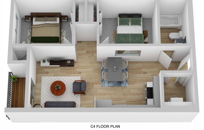 2 beds, 1 bath, 728 sqft, $1,680, Unit 404