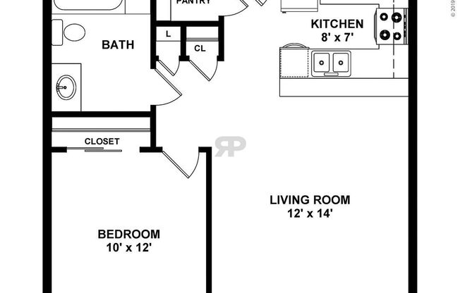 1 bed, 1 bath, 580 sqft, $1,755