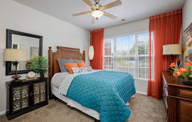 Master Bedroom Feels Large and Spacious with Impressive 9 Foot Ceilings and Large Walk-In Closets at Cambridge Square Apartments, Overland Park, KS 66211