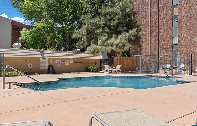 sparkling swimming pool on-site