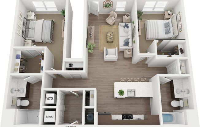 2 beds, 2 baths, 1,295 sqft, $2,300, Unit SF2-209