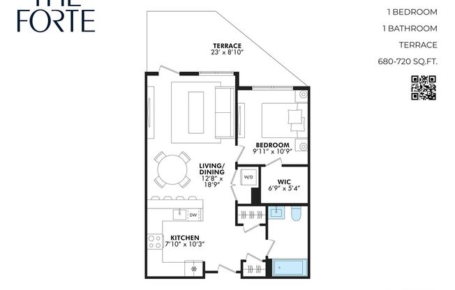 1 bed, 1 bath, 700 sqft, $2,999, Unit APT. 505