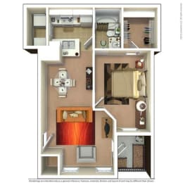 1 bed, 1 bath, 820 sqft, $1,563