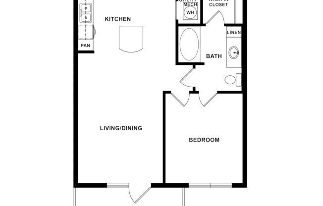 1 bed, 1 bath, 661 sqft, $1,695