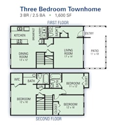 3 beds, 2.5 baths, 1,598 sqft, $1,453