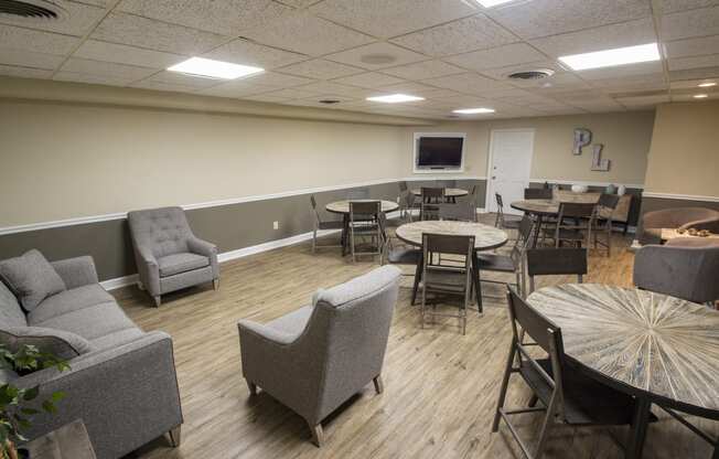 This is a photo of the resident social room at Park Lane Apartments in Cincinnati, OH.