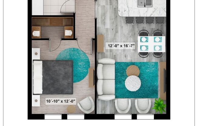1 bed, 1 bath, 649 sqft, $1,099, Unit 1L-307