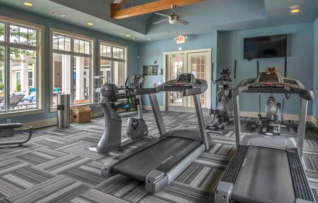 Fitness Center With Modern Equipment at Ansley Town Center, Evans, GA