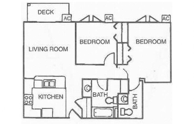 2 beds, 2 baths, 801 sqft, $910