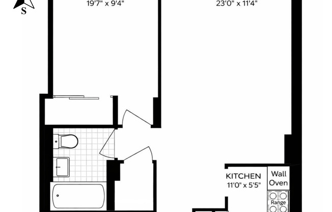 1 bed, 1 bath, $4,150, Unit 5A