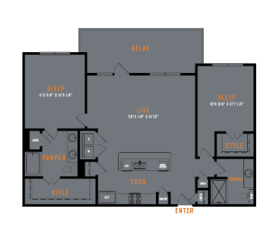 2 beds, 2 baths, 1,224 sqft, $1,879