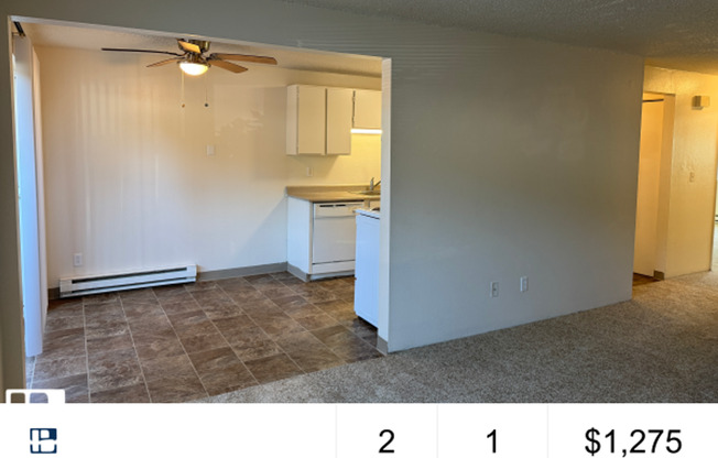 2 beds, 1 bath, 1,000 sqft, $1,275, Unit 15