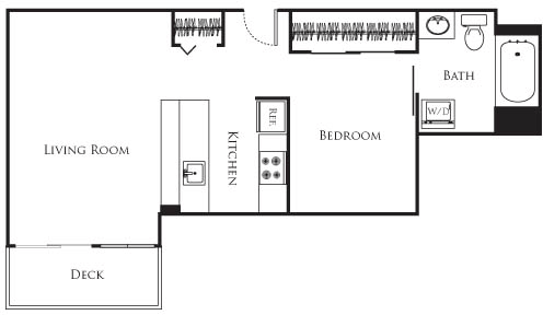 1 bed, 1 bath, 507 sqft, $1,664, Unit 533