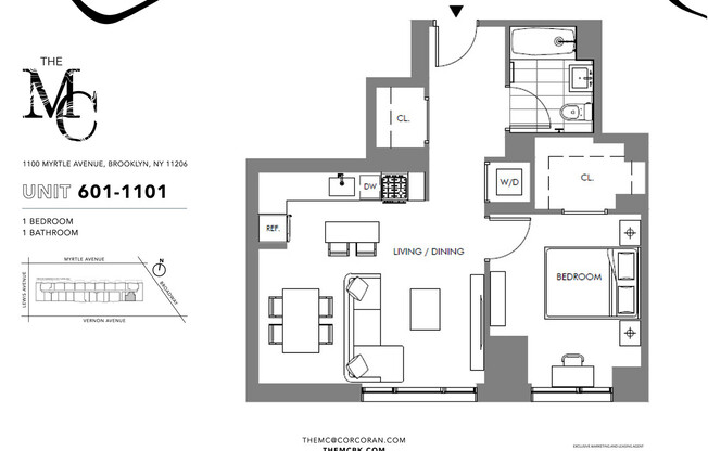 1 bed, 1 bath, $3,700, Unit 1001