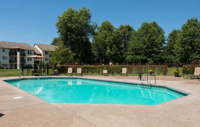 the swimming pool at our apartments