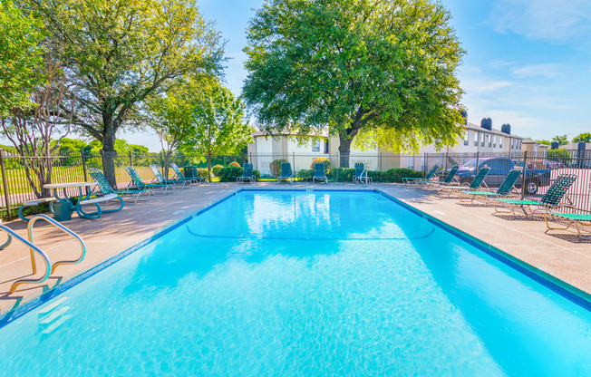 Pool View at Heritage Square Apartments in Waco, TX