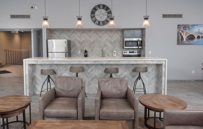 Living Room With Kitchen at Cinnamon Ridge Apartments, Eagan