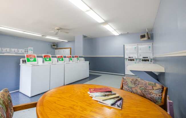 Communal laundry facility at Woodbridge Apartments