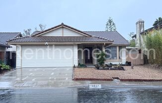 Mira Mesa, 9937 Dauntless St, Tile Floors, Vaulted Ceilings, Fireplace, Attached 2 Car Garage with Opener.