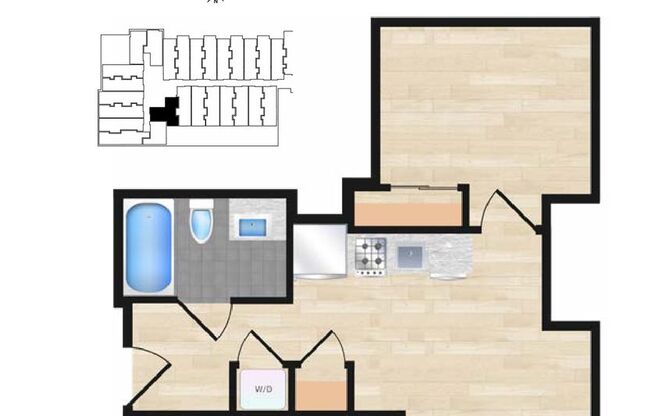 1 bed, 1 bath, $3,500, Unit 330
