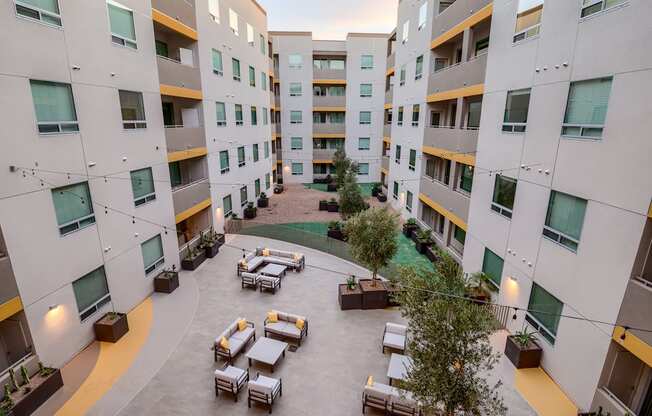 overview of outdoor seating