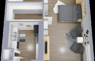 1 bed, 1 bath, 500 sqft, $905