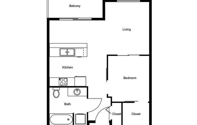 1 bed, 1 bath, 580 sqft, $1,395, Unit 4888-152