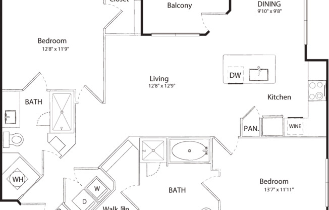 1 bed, 1 bath, 1,100 sqft, $2,020