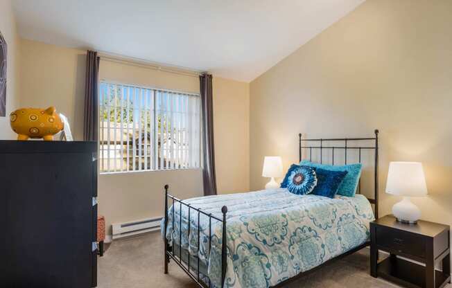 Bedroom With Expansive Windows at Arcadia Townhomes, Washington, 98023