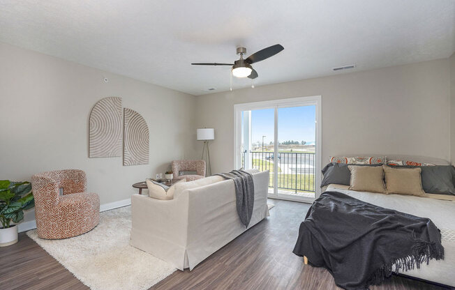 Great Studio Living Area at Meadowbrooke Apartment Homes, Grand Rapids, MI