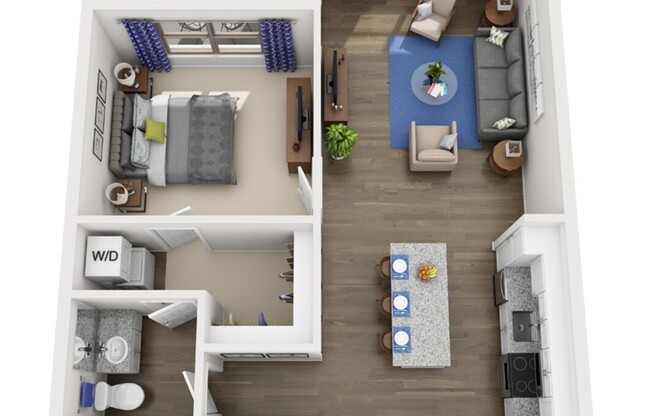 1 bed, 1 bath, 755 sqft, $1,421