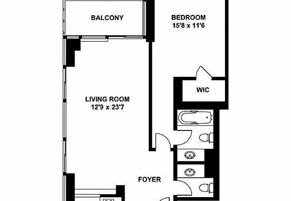 1 bed, 1.5 baths, 802 sqft, $4,600, Unit 21A