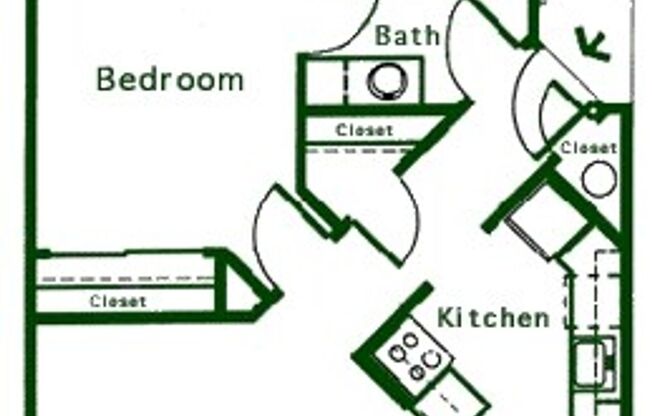 1 bed, 1 bath, 660 sqft, $1,050, Unit 52