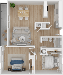 2 beds, 1 bath, 850 sqft, $2,650