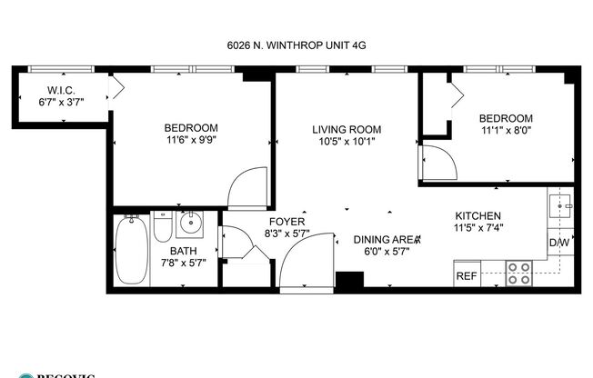 2 beds, 1 bath, 430 sqft, $2,150, Unit 4G