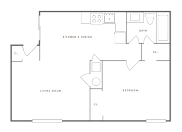 1 bed, 1 bath, 650 sqft, $900