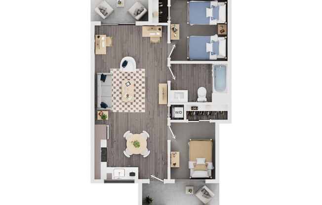 2 beds, 1 bath, 678 sqft, $3,010