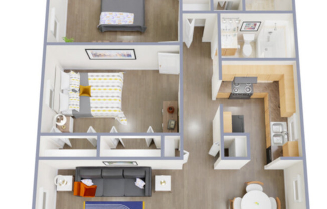 2 beds, 2 baths, 950 sqft, $1,350, Unit 120