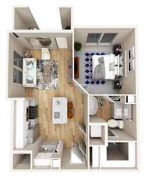 1 bed, 1 bath, 635 sqft, $1,454