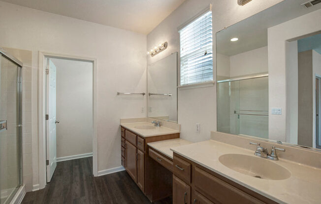 Dual Vanity Bathroom - Three Bedroom Townhome