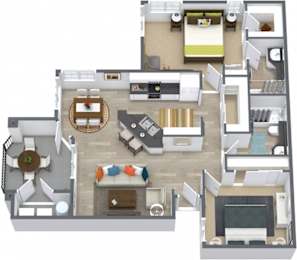 2 beds, 2 baths, 1,000 sqft, $2,782