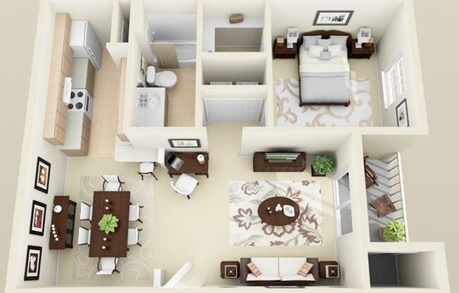 1 bed, 1 bath, 743 sqft, $1,135, Unit 1022