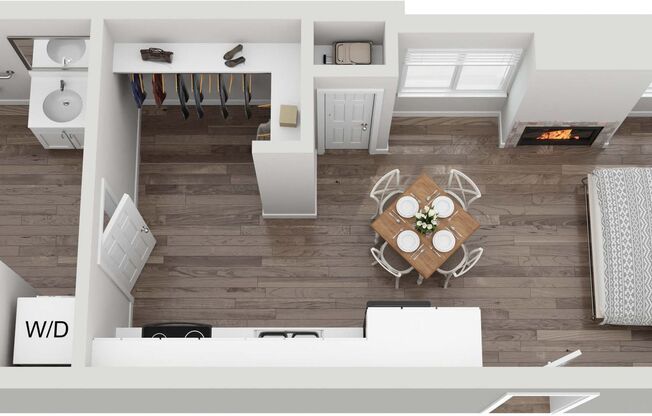 Studio, 1 bath, 403 sqft, $1,340, Unit A116