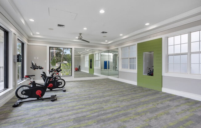 Fitness center with large open floorplan