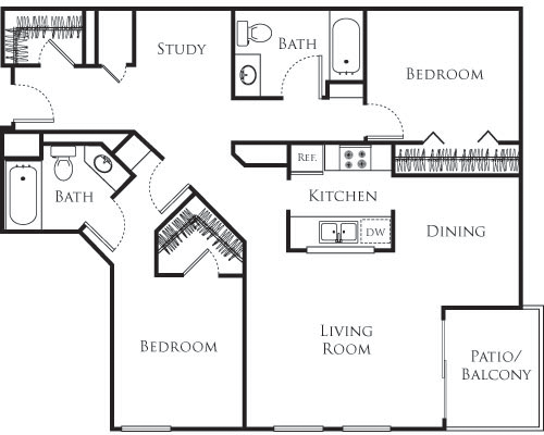 2 beds, 2 baths, 1,331 sqft, $3,675, Unit 303
