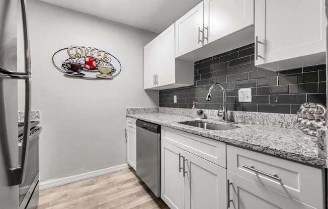 Model kitchen at Oasis at Bayside Apartments in Largo, FL
