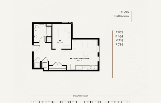 1 bed, 1 bath, 681 sqft, $1,500, Unit 519