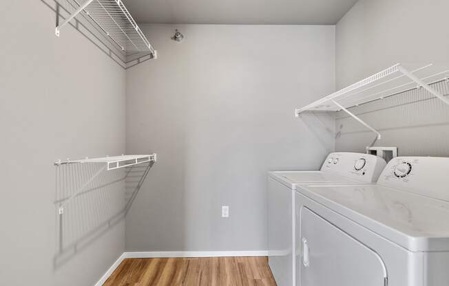 walk in closet with laundry