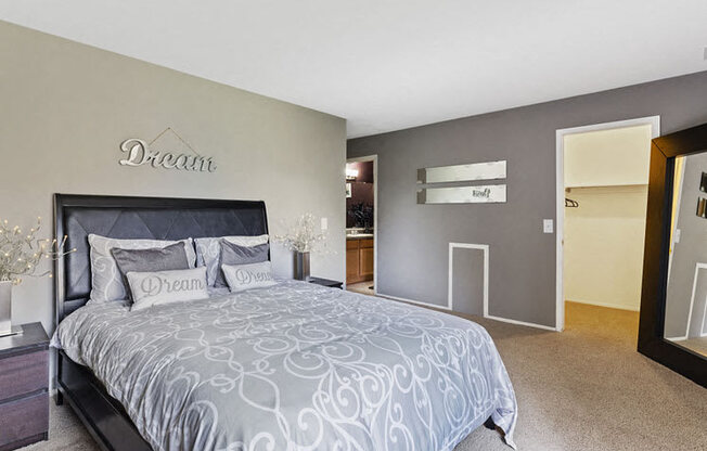 Large Bedroom at Franklin River Apartments, Southfield, Michigan